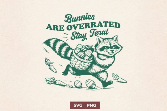 Bunnies Are Overrated Stay Feral SVG PNG