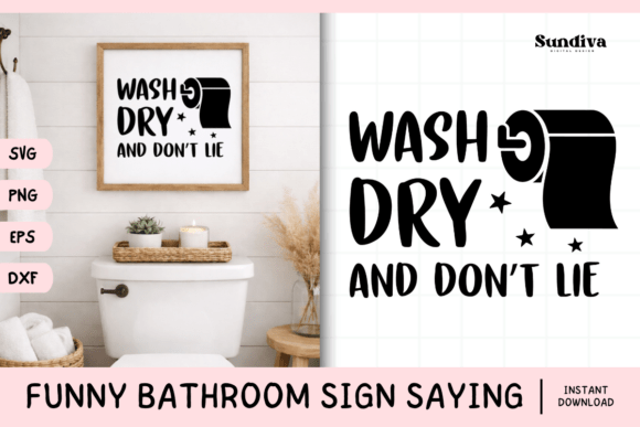 Funny Bathroom Sign Saying SVG 5