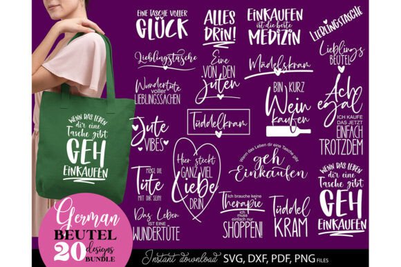 German Tote Bag Quotes SVG Bundle Review